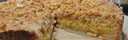 Citroen-kruimeltaart met amandelcrème