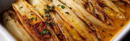 Gestoofde witlof met sinaasappel en tijm