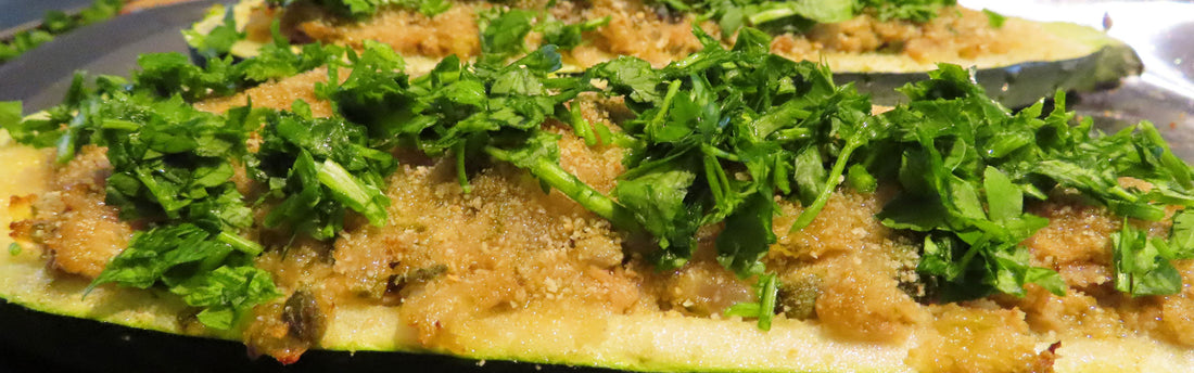 Gevulde courgette met tonijn en kappertjes