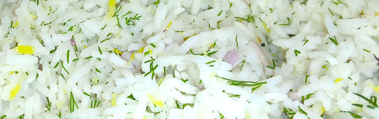 Rijstsalade met citroen en dille