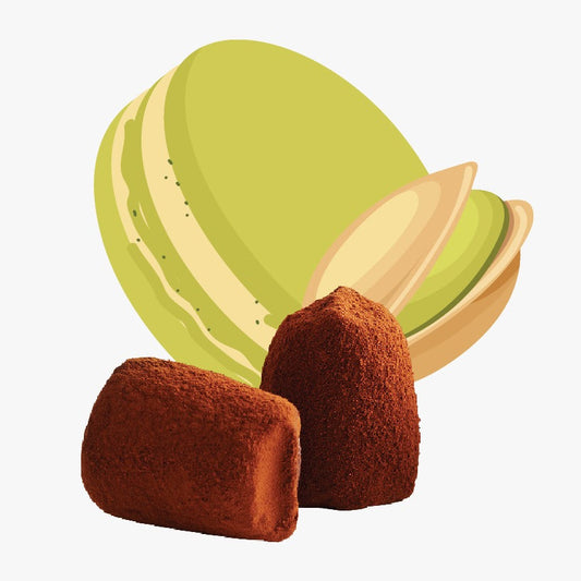 Pistachio Macaron chocolate truffles