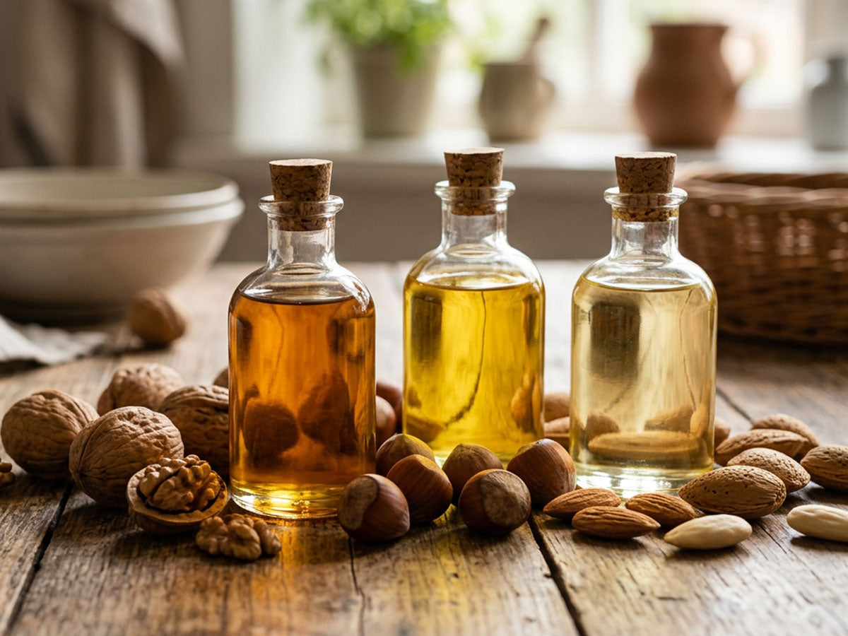 Notenoliën - aromatische oliën met een uitgesproken smaak