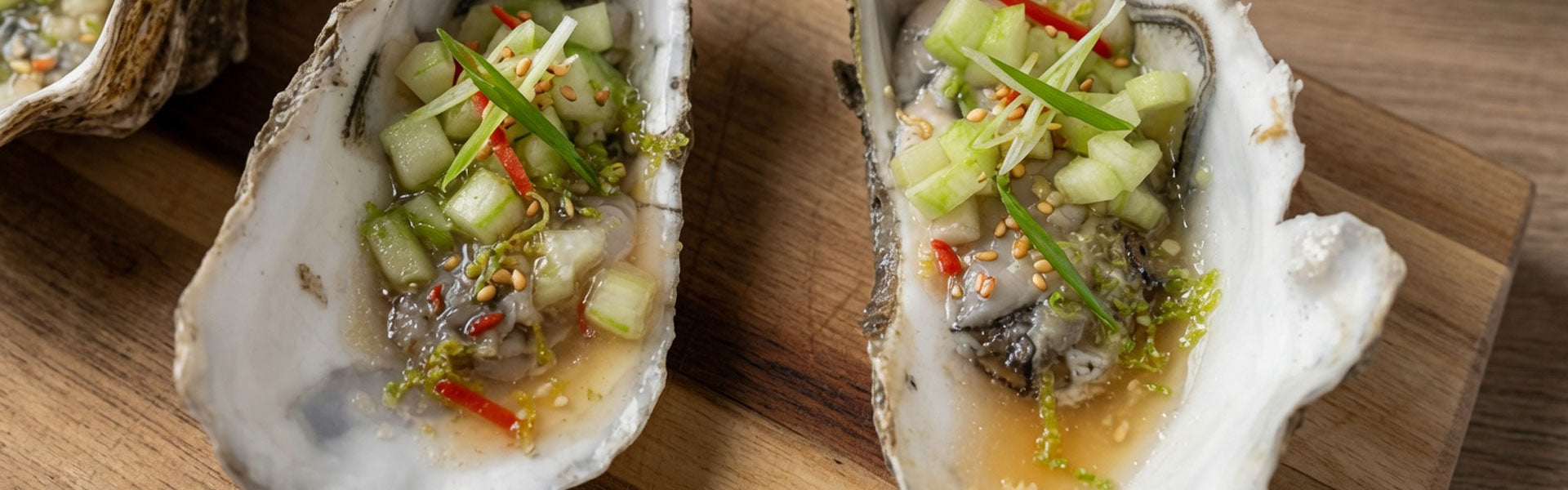 Oesters met Aziatische dressing