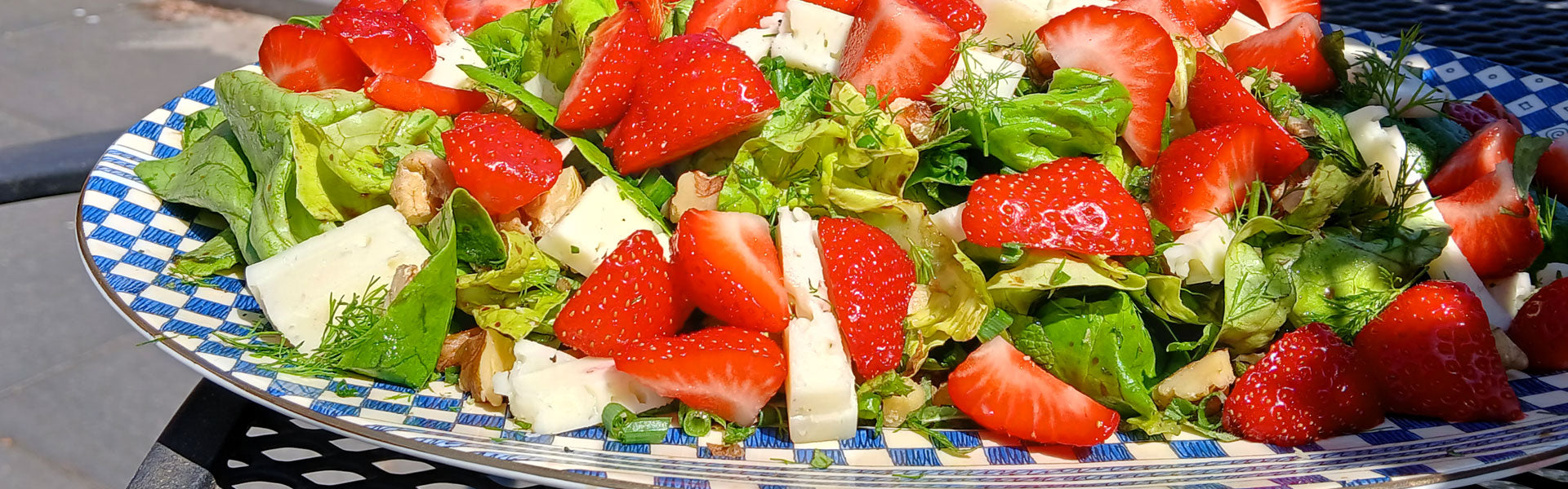 Salade net aarbeien banner