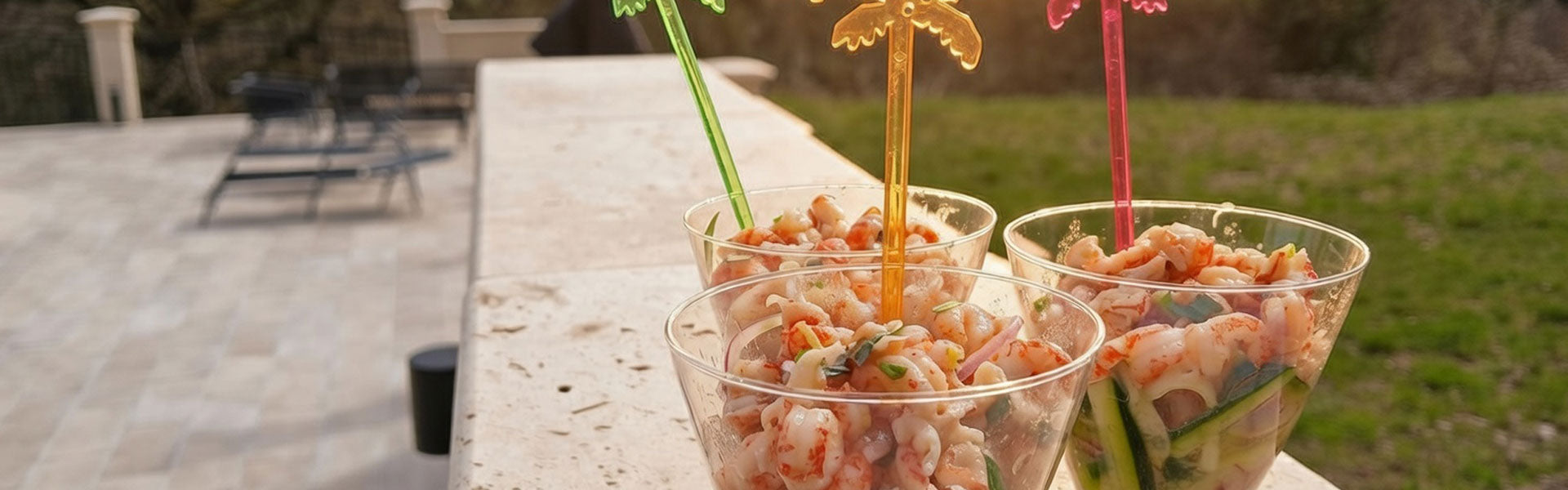 Salade van rivierkreeftjes met geroosterde courgette