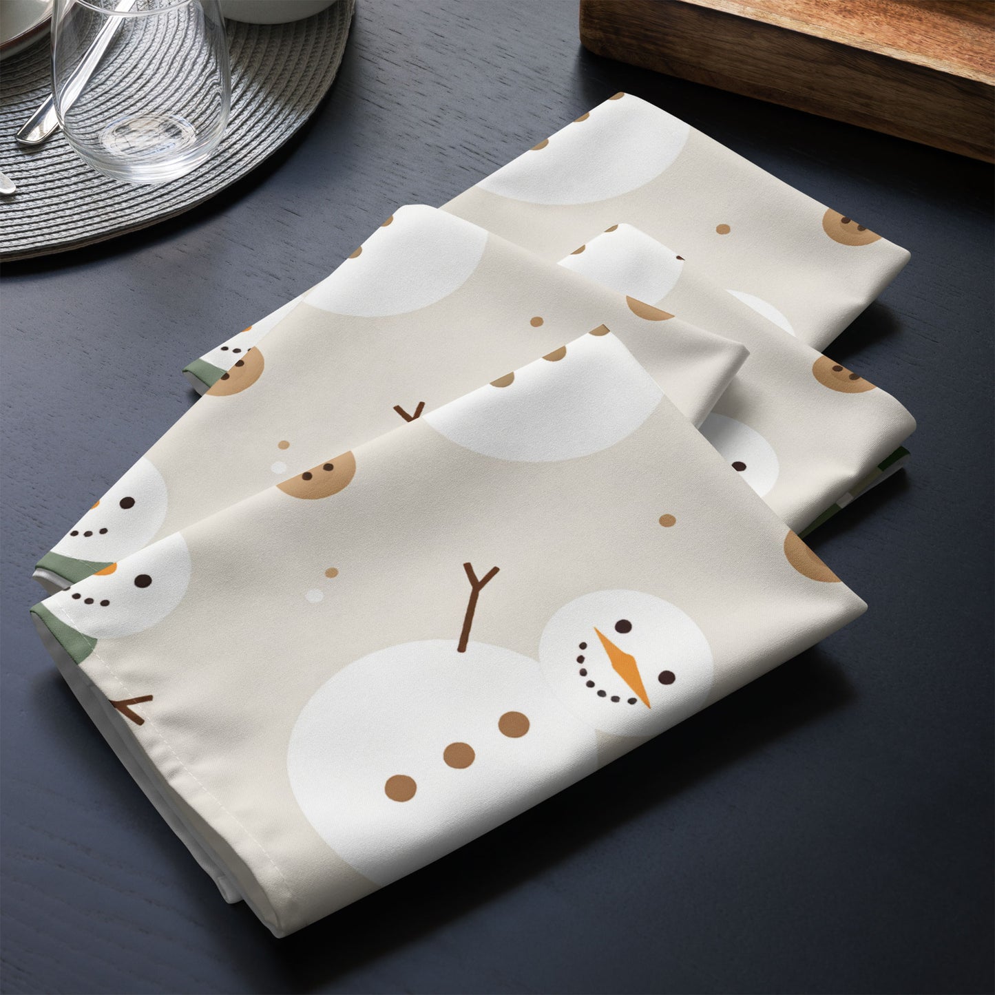 Servilletas Nordic Whisper – Muñecos de Nieve – Juego de 4