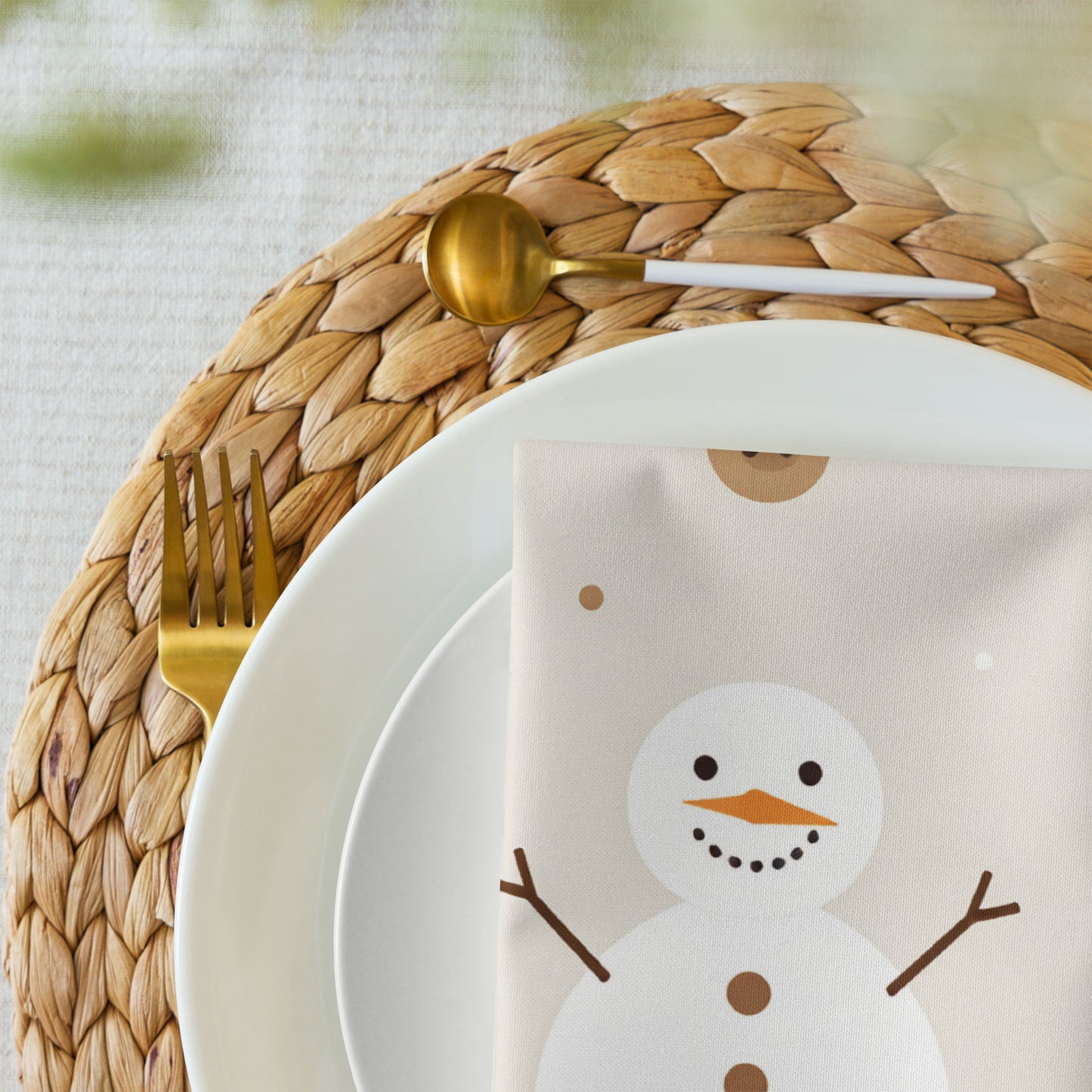 Servilletas Nordic Whisper – Muñecos de Nieve – Juego de 4