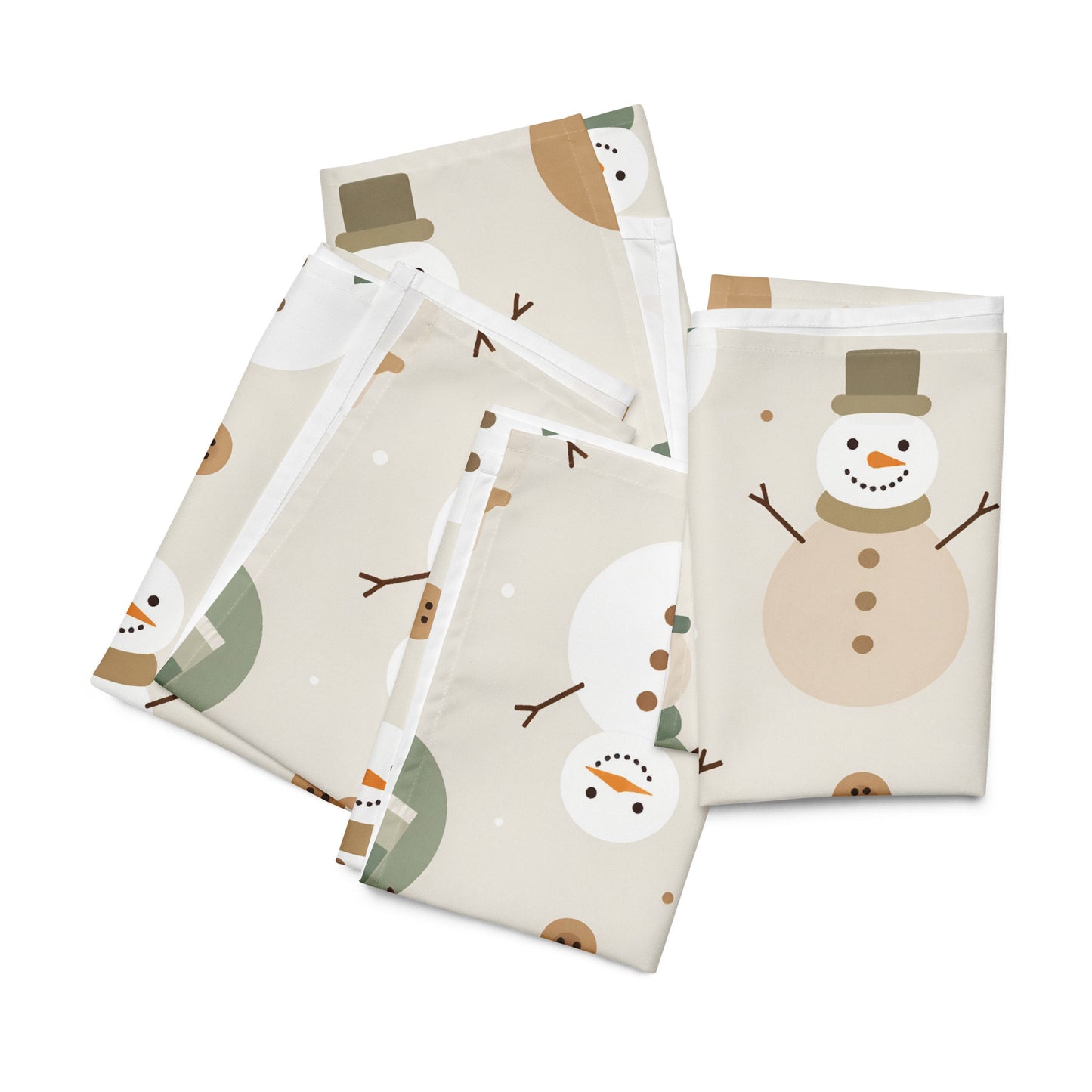 Servilletas Nordic Whisper – Muñecos de Nieve – Juego de 4
