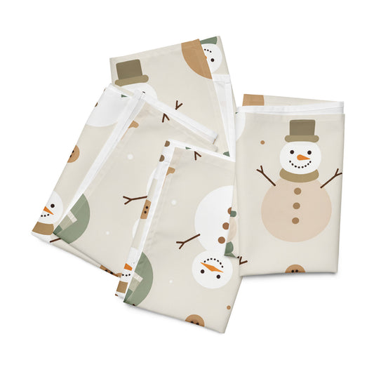 Servilletas Nordic Whisper – Muñecos de Nieve – Juego de 4